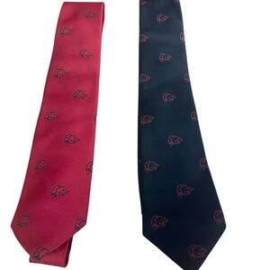 Bristol Bay Lenoir Rhyne Nears ties Elegant Red and Black Patterned Ties perfect
